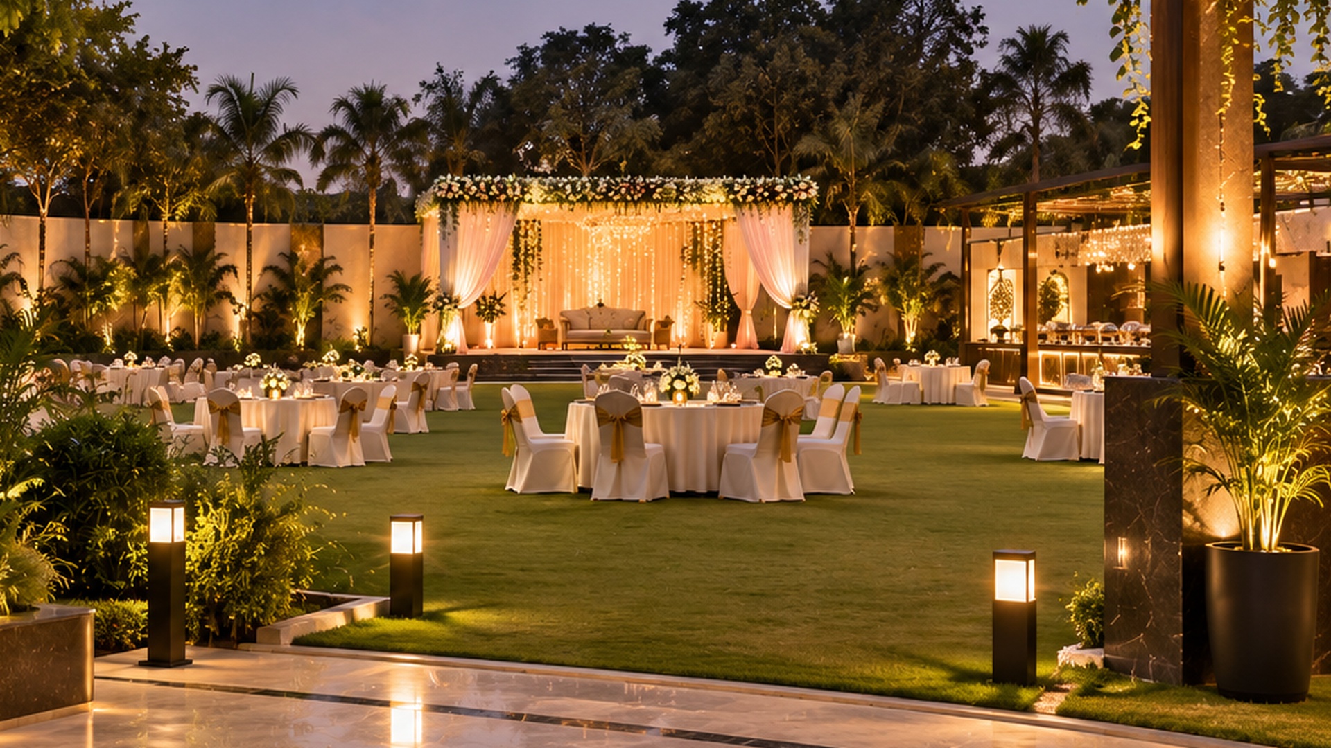 Madhuvan Lawn - Wedding Stage